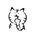 途艸のけっこう使えるユルい猫（無地）（個別スタンプ：8）