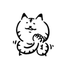 途艸のけっこう使えるユルい猫（無地）（個別スタンプ：14）