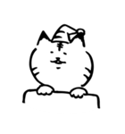 途艸のけっこう使えるユルい猫（無地）（個別スタンプ：16）