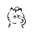 途艸のけっこう使えるユルい猫（無地）（個別スタンプ：30）