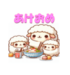 干支全部あけおめ かわいいキャラ 再販（個別スタンプ：24）