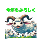 干支全部あけおめ アドベンチャー風 再販（個別スタンプ：28）