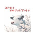 干支全部あけおめ 梅の花 十二支毎年 再販（個別スタンプ：6）