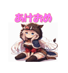 干支全部あけおめ コスプレ女子 十二支再販（個別スタンプ：37）