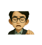 大学にいるアニメ版サム博士（個別スタンプ：4）