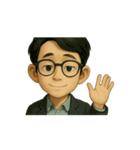 大学にいるアニメ版サム博士（個別スタンプ：7）
