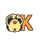 ドット絵のひよこ人間ぴよ敬語スタンプ（個別スタンプ：8）