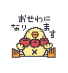 ドット絵のひよこ人間ぴよ敬語スタンプ（個別スタンプ：10）