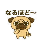 カワぶさいくパグくん（個別スタンプ：18）