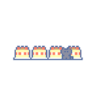 動くドットねこ！！1-2黒猫（個別スタンプ：23）