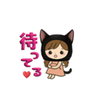 黒猫娘のデカ文字日常使い＆推し活スタンプ（個別スタンプ：12）
