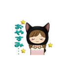 黒猫娘のデカ文字日常使い＆推し活スタンプ（個別スタンプ：28）
