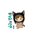 黒猫娘のデカ文字日常使い＆推し活スタンプ（個別スタンプ：36）