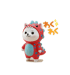 着ぐるみシリーズ豆柴白チビです。（個別スタンプ：6）