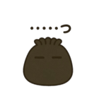 【黒巾着】ゆるっとくろきんちゃん（個別スタンプ：14）