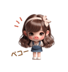 新キャラ✨豚のPちゃん❤️の日常（個別スタンプ：3）