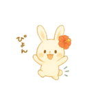 マノアちゃんとうさちゃんのほのぼのアロハ（個別スタンプ：4）