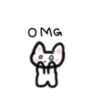 みんみんネコのしろねこちゃんスタンプ（個別スタンプ：8）