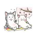 中高年ねこ 旅行編（個別スタンプ：1）