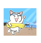 中高年ねこ 旅行編（個別スタンプ：5）