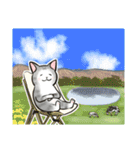 中高年ねこ 旅行編（個別スタンプ：6）