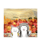 中高年ねこ 旅行編（個別スタンプ：14）