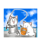 中高年ねこ 旅行編（個別スタンプ：20）