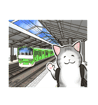 中高年ねこ 旅行編（個別スタンプ：22）