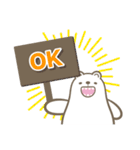 【空創Lab】シロクマと宇宙人（個別スタンプ：1）