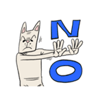 渋い顔した猫（個別スタンプ：4）
