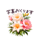 初夏 梅雨 気づかい 敬語✿大人上品お花（個別スタンプ：33）