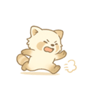 白いもふもふレッドパンダー通勤トラブル（個別スタンプ：7）