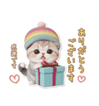 可愛い猫 シール風パステル 状況＆思いやり（個別スタンプ：7）