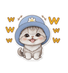 可愛い猫 シール風パステル 状況＆思いやり（個別スタンプ：14）