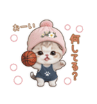 可愛い猫 シール風パステル 状況＆思いやり（個別スタンプ：18）