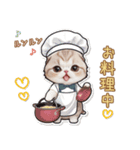 可愛い猫 シール風パステル 状況＆思いやり（個別スタンプ：19）