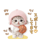 可愛い猫 シール風パステル 状況＆思いやり（個別スタンプ：21）