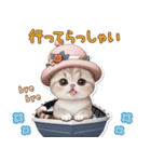 可愛い猫 シール風パステル 状況＆思いやり（個別スタンプ：27）