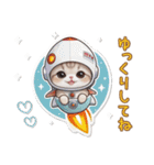 可愛い猫 シール風パステル 状況＆思いやり（個別スタンプ：28）