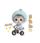 可愛い猫 シール風パステル 状況＆思いやり（個別スタンプ：31）