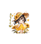 麦わら、かぶったら無敵説。（個別スタンプ：3）