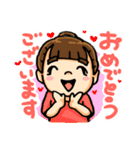 太眉マユちゃんの礼儀正しい日常（個別スタンプ：7）