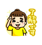 太眉マユちゃんの礼儀正しい日常（個別スタンプ：10）