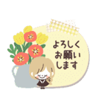 モノトーンGirlyちゃん・Work（個別スタンプ：14）