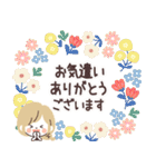 モノトーンGirlyちゃん・Work（個別スタンプ：15）