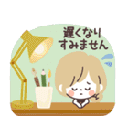 モノトーンGirlyちゃん・Work（個別スタンプ：28）