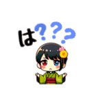 浴衣美人ちゃん達の元気なメッセージ（個別スタンプ：11）