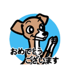 【レッド2】1年中使える♡パピーイタグレ（個別スタンプ：18）