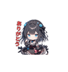 黒バラドレスのきゅんガール（個別スタンプ：2）