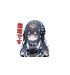 黒バラドレスのきゅんガール（個別スタンプ：38）